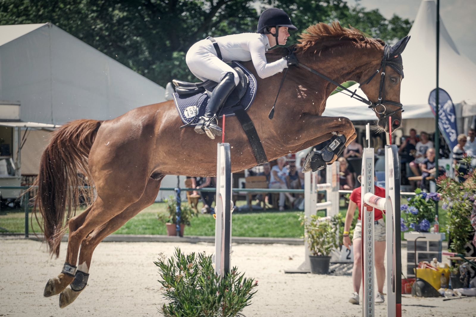 Anna Lena Gerth im Parcours-Sprung bei einem Turnier